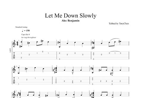 Alec Benjamin | Fingerstyle Guitar - Let Me Down Slowly TAB by Kenneth ...