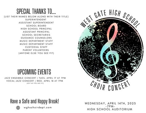 Image result for Ensemble Concert Program Proper Layout