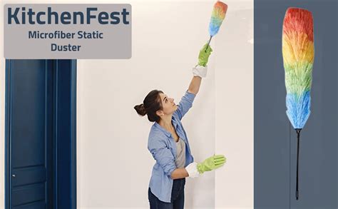 KitchenFest® Long Multipurpose Microfiber PP Static Duster for Glass ...