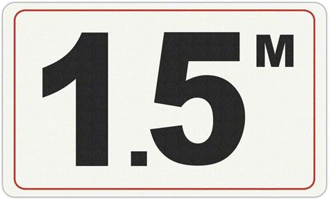 Buy 1.5 M - Adhesive Pool Depth Marker - 10 Inch x 6 Inch with 4 Inch ...