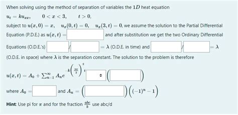Image result for Using Separation Method for Heat Equation