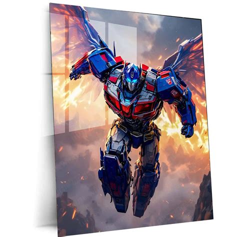Transformers Rise of Cybertron Poster – Optimus Prime Flying Battle Ar ...
