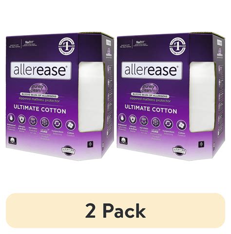 (2 pack) AllerEase Ultimate Cotton Mattress Cover Protector King ...