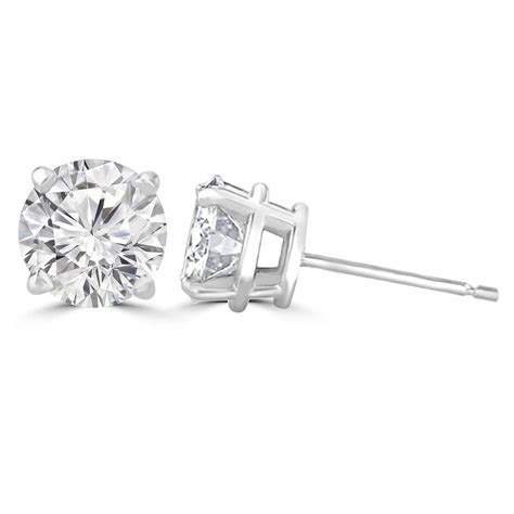 Casual 1 ct Solitaire Lab Grown Diamond Earrings | Fiona Diamonds