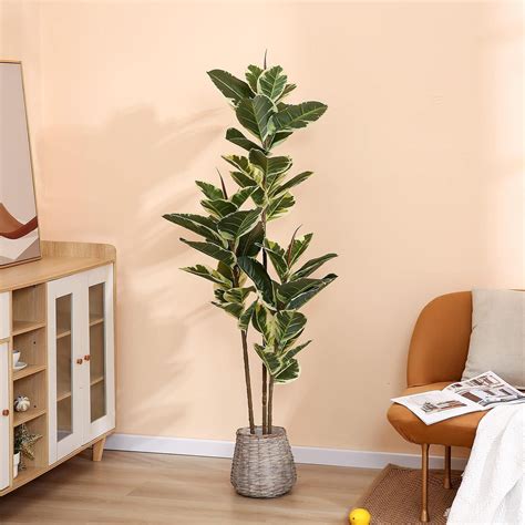 Primrue Artificial Rubber Tree Bonsai Simulation Banyan Tree Bonsai ...