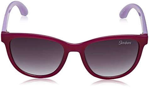 Buy Skechers Women's Cateye Sunglasses (Shiny Violet Frame, Smoke Lens ...