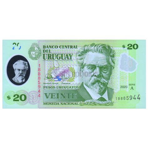URUGUAY 20 PESOS 2020 P-101 UNC POLYMER – Stampboxx