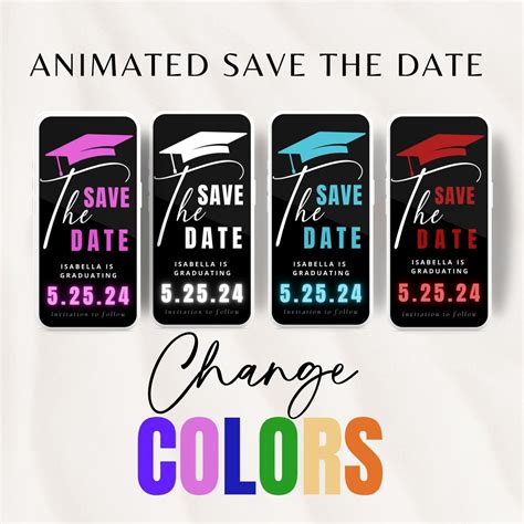 Graduation Save the Date Template for Texting, Save the Date Text ...