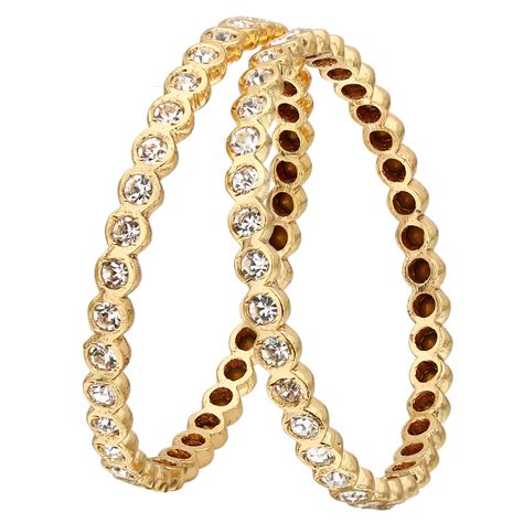 Shop Traditional Wear Micro Gold Plated Addigai Stone Bangles for Women ...