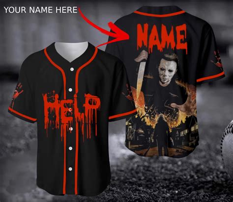Michael Myers Shirt, Halloween Baseball Jersey, Custom Michael Myers