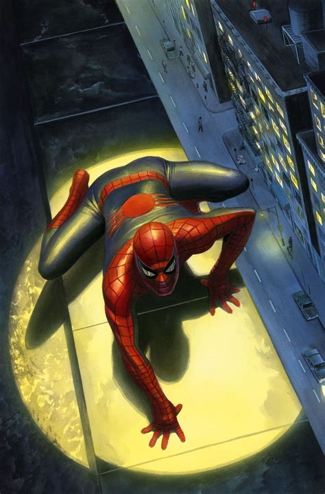 Alex ross spider man in steve m s alex ross paintings comic art gallery ...