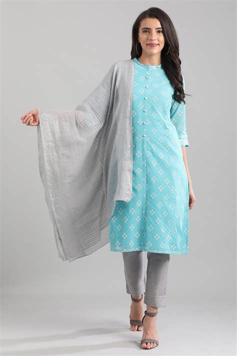Buy Silver Yarn-dyed Dupatta Online for Woman | Shop for Aurelia