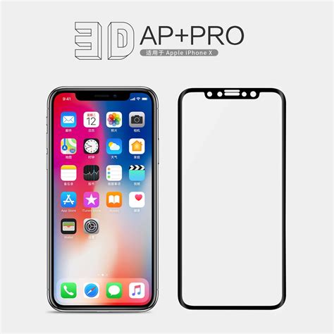 Nillkin Tempered Glass for Apple iPhone XS (5.8" Inch) 3D AP+ Pro Edge ...