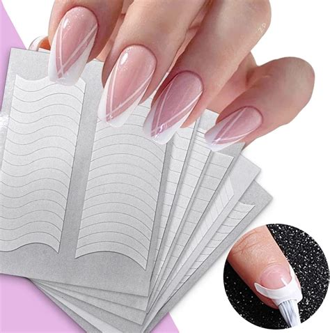 Amazon.com: 10 Sheets French Nail Stickers for Nail Art, French Tip ...