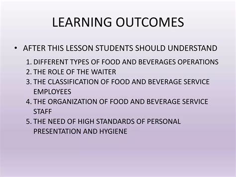 INTRODUCTION TO HOSPITALITY AND THE WAITER | PPTX