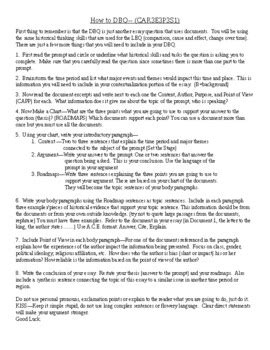 Image result for DBQ Writing Tips