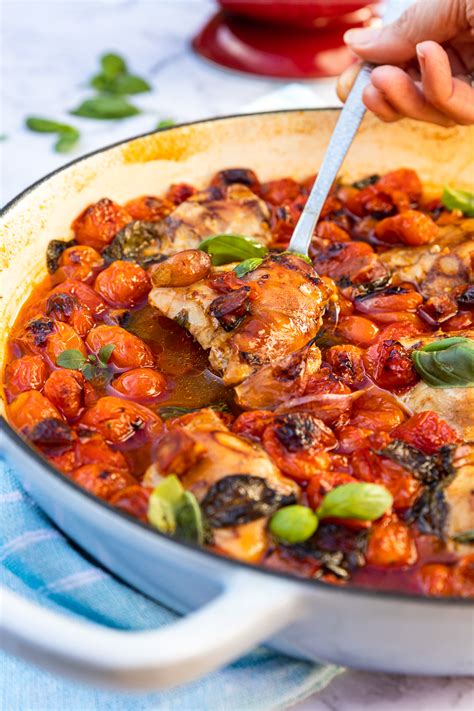 One-pan Chicken And Chorizo With Cherry Tomatoes - Scrummy Lane