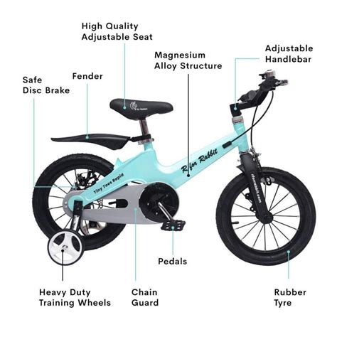 R for Rabbit Tiny Toes Rapid 16 Inch Bicycle - Lake Blue — Toycra