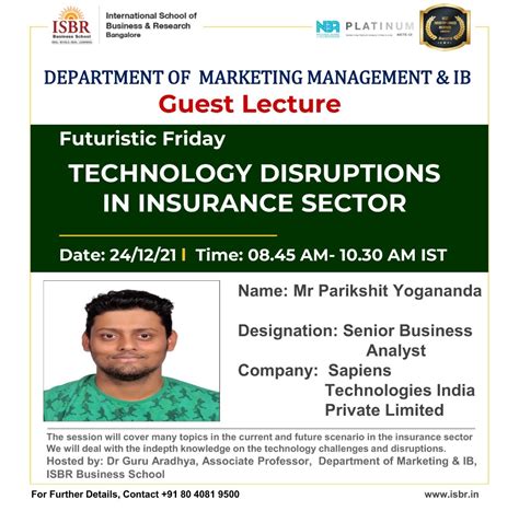 Technology Disruptions in Insurance Sector - ISBR Institutions
