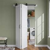 Amazon.com: Bifold Barn Door 24'' x 84'',Bi-Fold Sliding Closet Doors ...