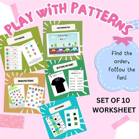 Play With Patterns – Pattern Matching Worksheets (Set of 10)