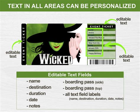 Wicked Ticket Printable