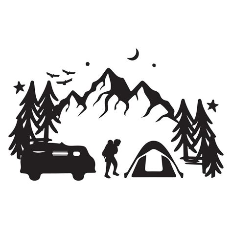 campaign hiking lighting for sale ebal Vector Art