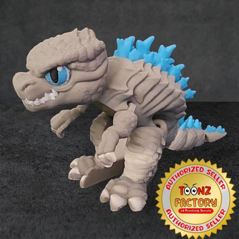 3D Printed Articulating Godzilla Figurine | #4718723433