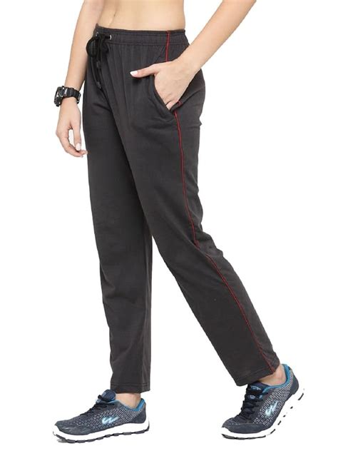 UZARUS Women's Skinny Fit Track Pants ( UZWPV11GY _ Grey _ Medium ...