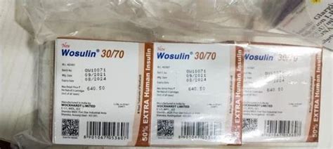 Pharmaceutical Medicine And Injection - Wosulin 3070 Cartridges 100 Iu ...