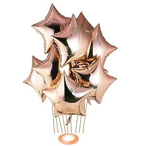 AMFIN® 18 inch Rose Gold Star Shape Foil Balloon Rose Gold Matching ...