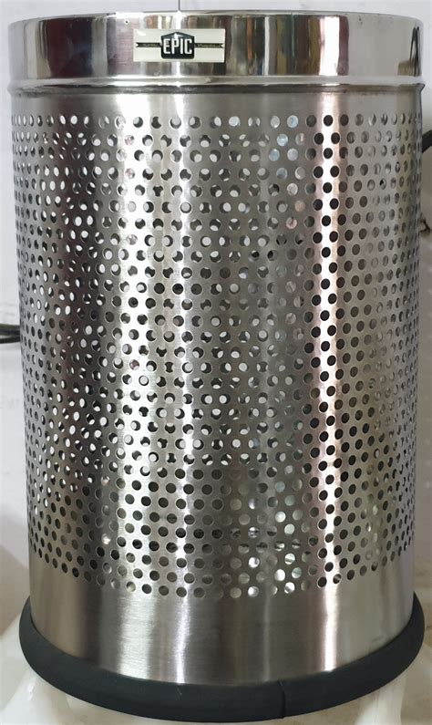 Epic Stainless Steel Perforated Open Dustbin/Stainless Steel Garbage ...