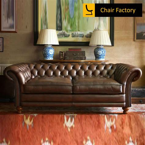 Wallingford Genuine Italian Leather Chesterfield Sofa Handcrafted ...