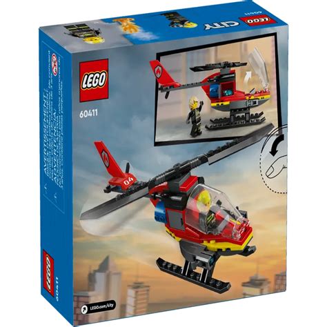 LEGO City Fire Rescue Helicopter (60411) - 85 Pieces Sams Toy World ...