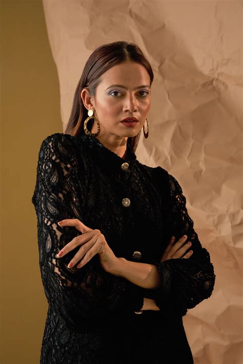 Women's Full sleeves Black Lace Work Dress – The Ambition Collective