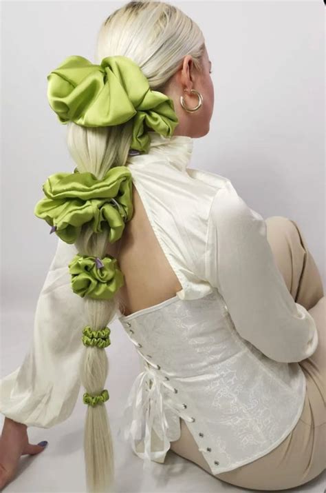 Green Scrunchies Family Combo – handmadelovebytanya