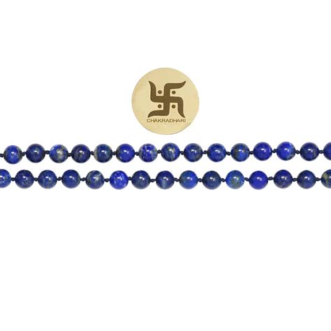 Buy CHAKRADHARI 108 + 1 Lab Certified 8 mm Lapis Lazuli Lajward Mala ...