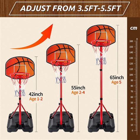 Adjustable Height Mini Basketball Hoop for Toddlers, Girls and Boys ...