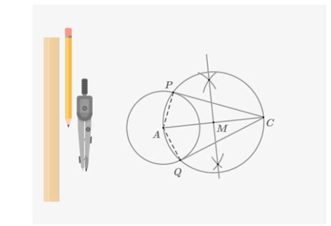 Image result for Tangent Line Circle Example Material