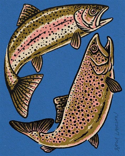 33 Top Illustrators to Follow in 2022 | Illustrators, Trout art, Fish art