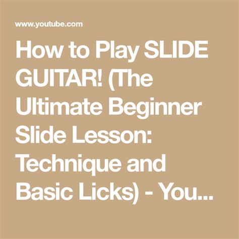 Tutorial Beginning Slide Guitar 的图像结果