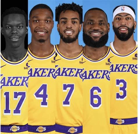 Starting line up today! : r/lakers