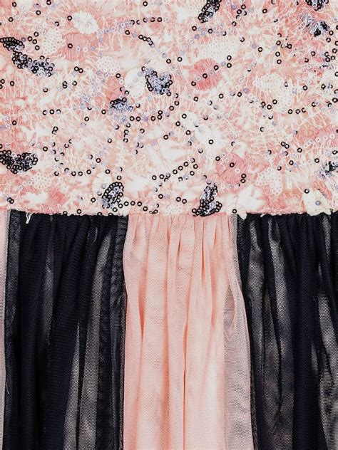 Girls Peach Regular Dress With Belt 12294 | Peppermint