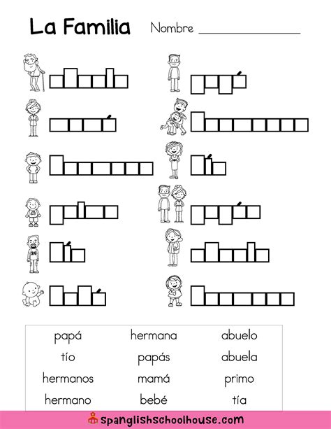 La Familia: Family Vocabulary in Spanish | Spanish lessons for kids, Spanish worksheets, Family ...