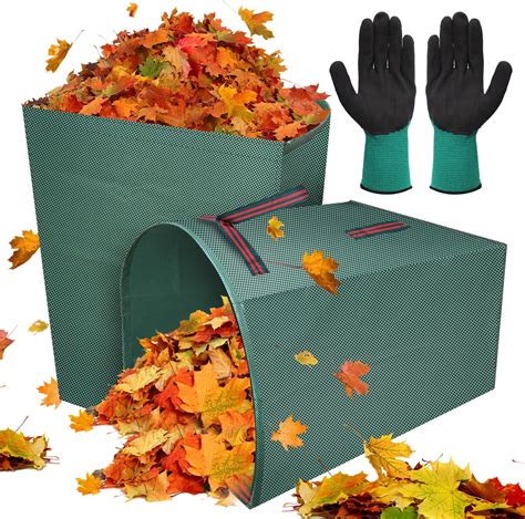 Amazon.com: 53 Gallons Leaf Collector Reusable Leaf Bag Yard Waste Bags ...
