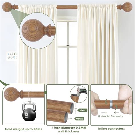 Wooden Curtain Rods DIY Wood Curtain Rods With Leather Straps For