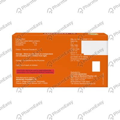 Empagreat 10 MG Tablet (10): Uses, Side Effects, Price & Dosage | PharmEasy