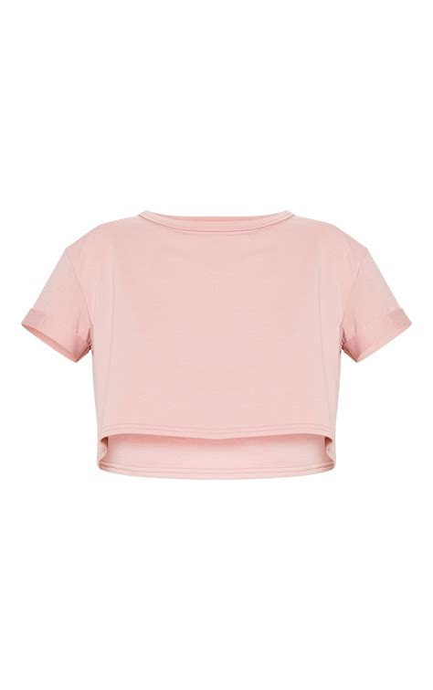 Rose Short Sleeve Lounge Top | PrettyLittleThing | Petite t shirts ...