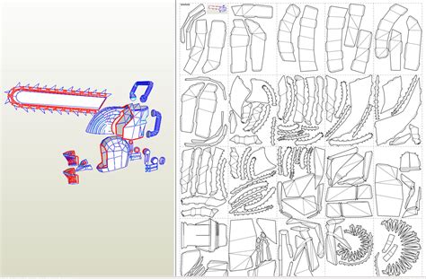 Chainsaw Man Costume Pepakura Paper Templates - Etsy