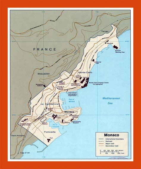 Political map of Monaco | Maps of Monaco | Maps of Europe | GIF map | Maps of the World in GIF ...